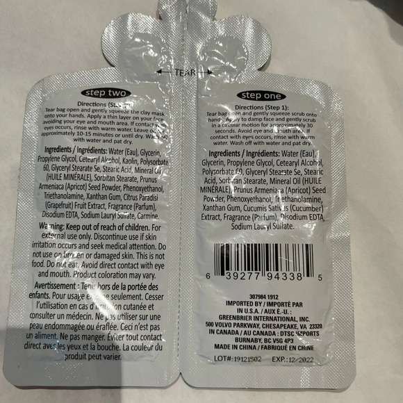 Bundle of 5 face masks Spa April Korean Charcoal Cucumber - Picture 4 of 4